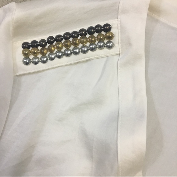 H&M Cream 3/4 sleeve blouse - Picture 4 of 5